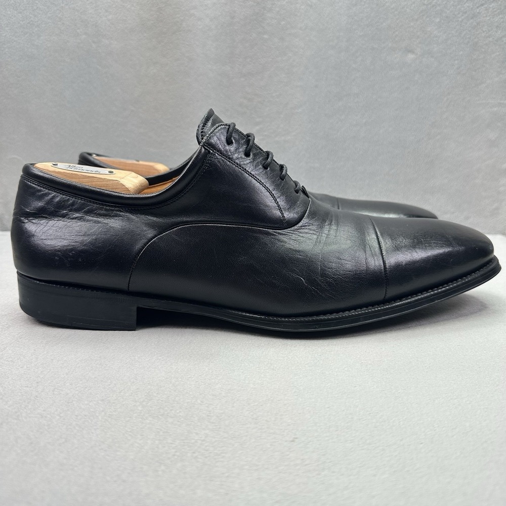Magnanni Federico Mens Size‎ 13 (D) Oxford Black Leather Cap Toe Lace-Up 12654